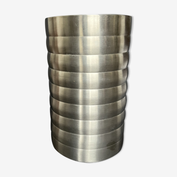 Vase in brushed aluminum