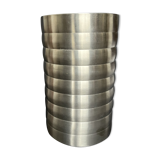 Vase in brushed aluminum