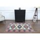1970s Vintage Turkish Hand-Knotted Wool Cotton Pink Area Rug 120x176