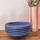 Lot de 6 assiettes creuses bleues