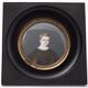 Miniature by p martin young child charles martin 1836 blackened frame