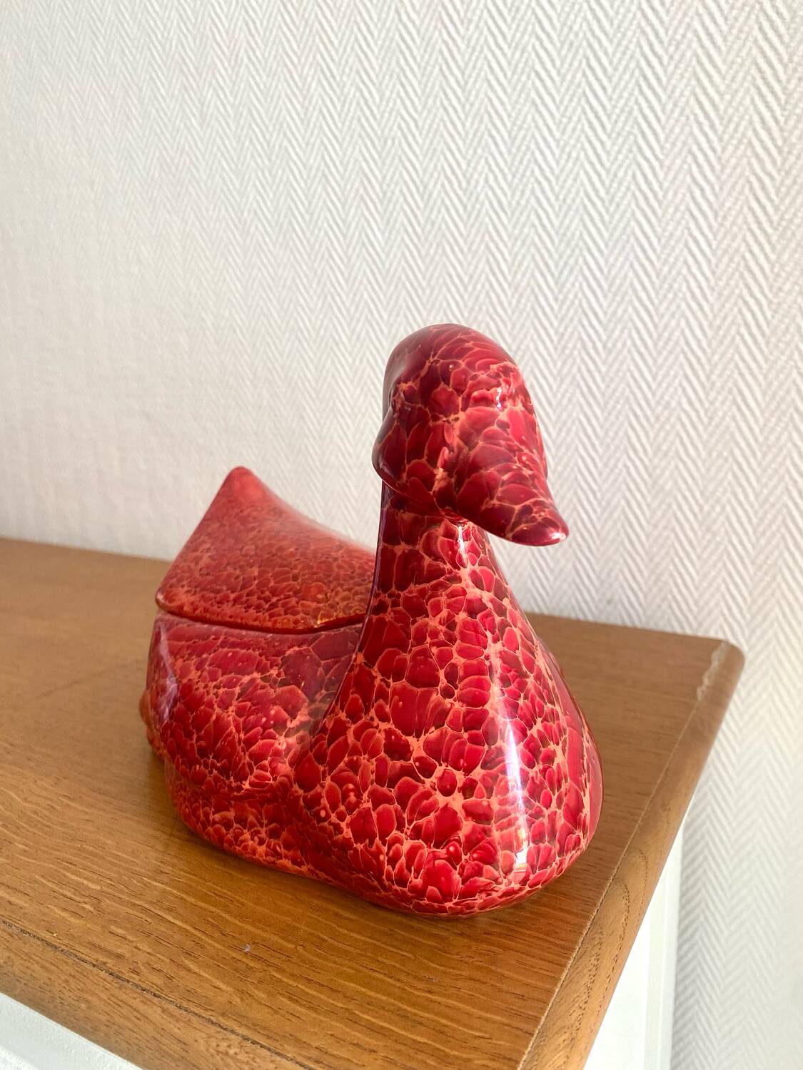 Vintage ceramic duck box