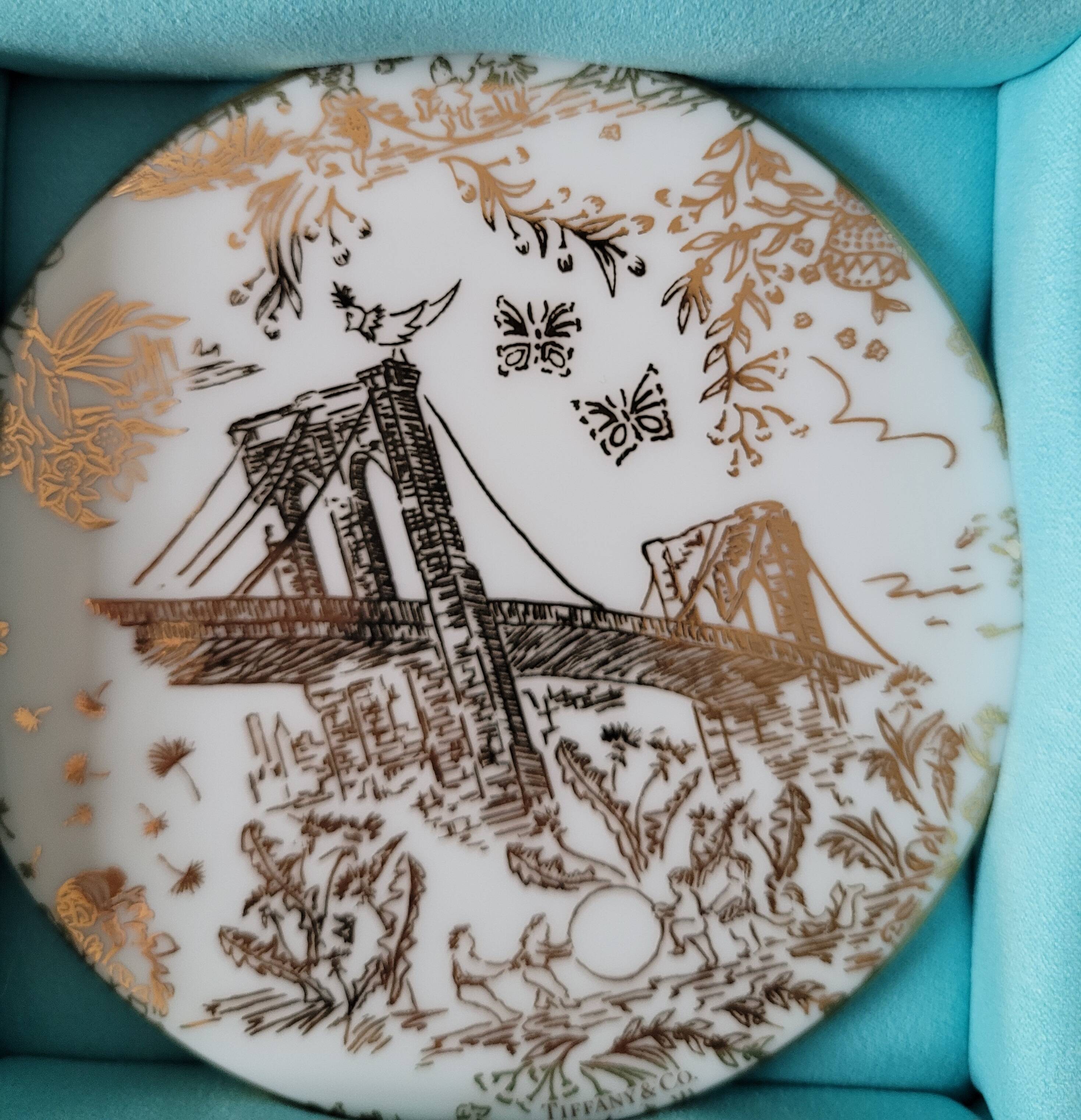 Tiffany & Co. – Set of 4 porcelain coasters – Collection - New