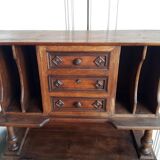 Slope desk with sorter, drawers, storage locker
