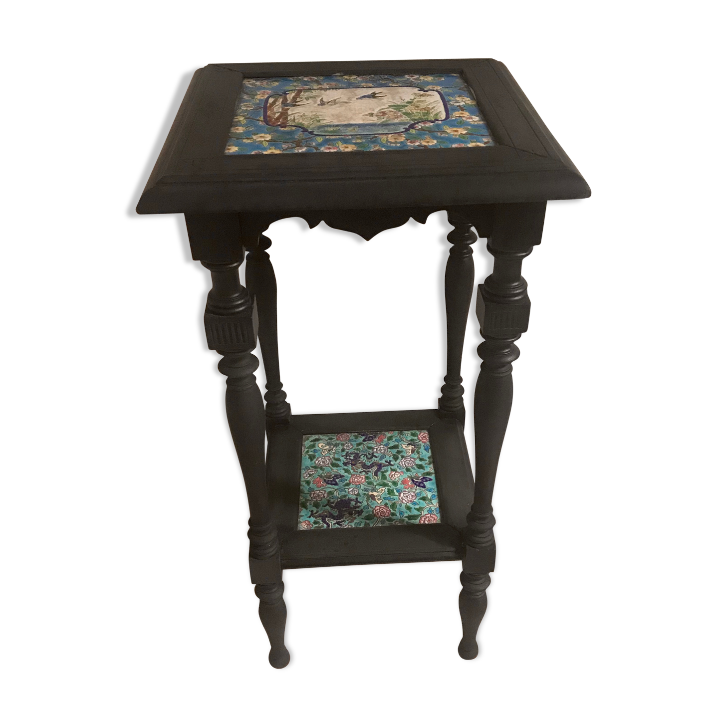 Longwy 19th-century enamels sellette