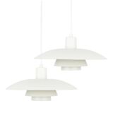 Pair of 2 Danish vintage pendant lamps by Poul Henningsen, Louis Poulsen
