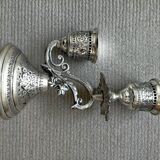 Bougeoir deux bras en metal
