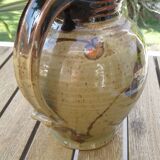 Enameled stoneware pitcher