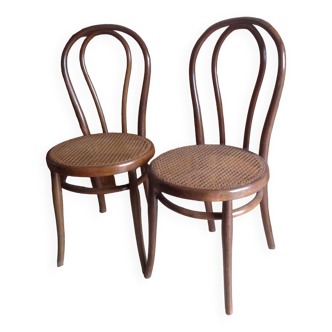 Pair of vintage Thonet Austria cane chairs