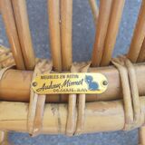 Pair of Audoux & Minnet wicker armchairs