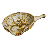 Large Keraluc Quimper G6 earthenware bowl in skillet shape