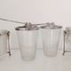 Ensemble de 8 photophores verre et métal