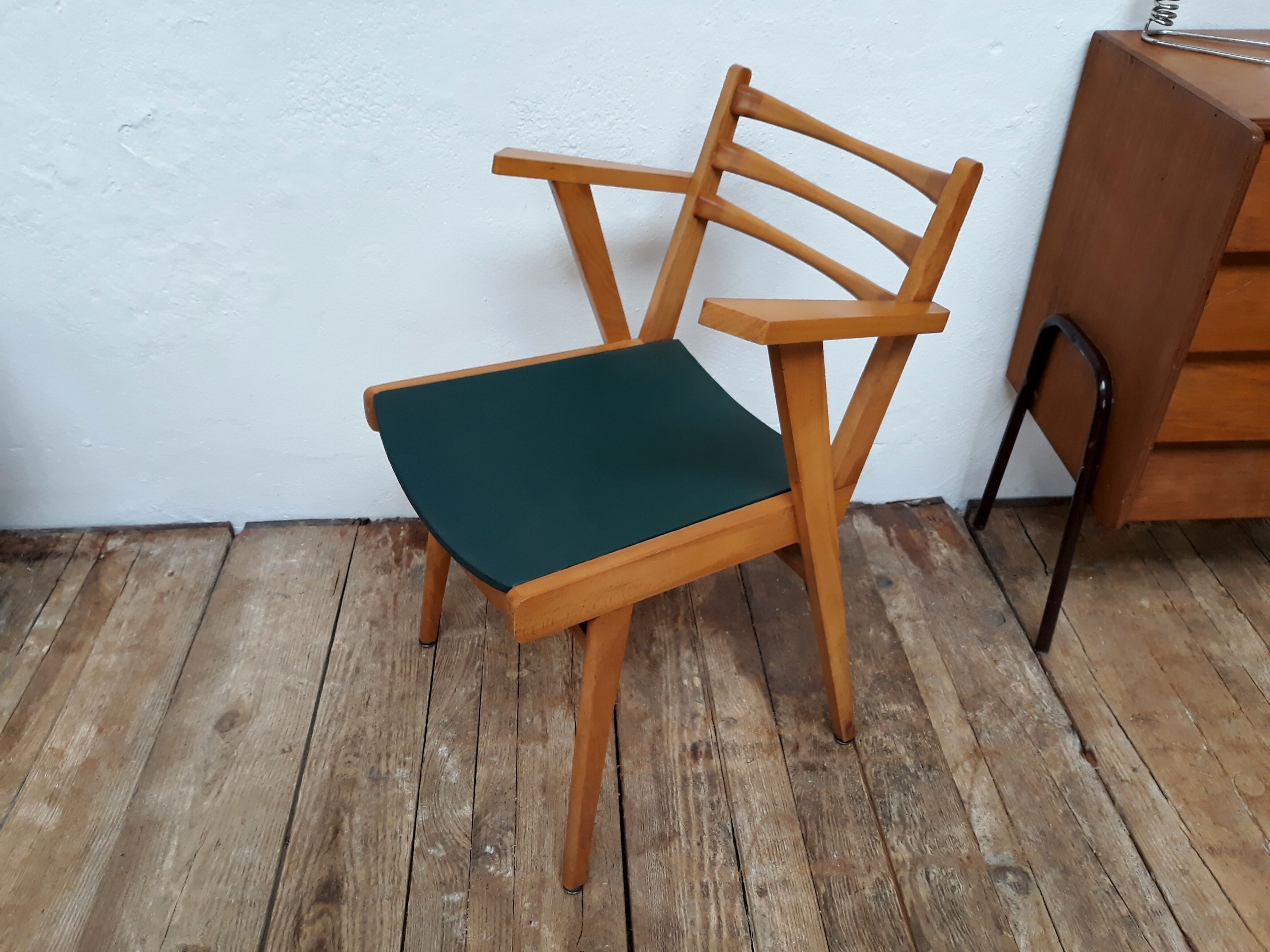 Chair Scandinavian vintage foot compass