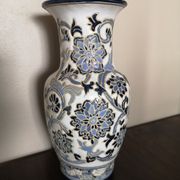 Vase balustre en céramique émaillée fin 19ème siècle