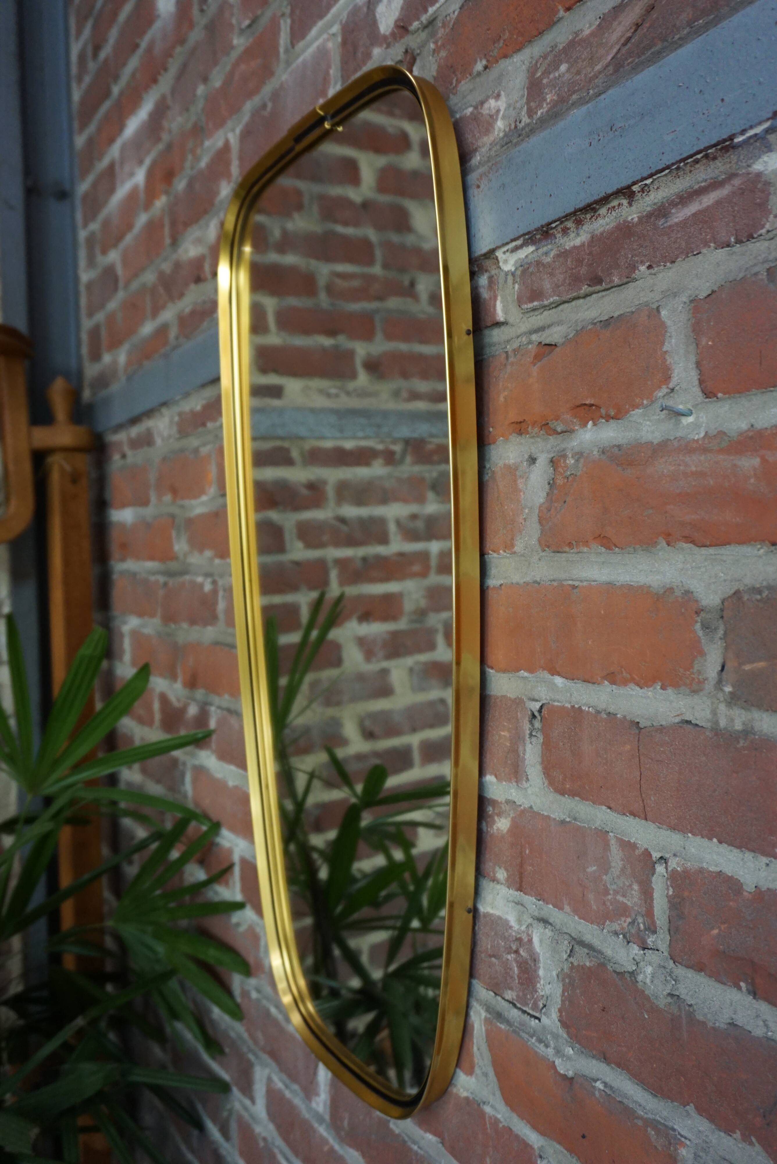 Mirror in brass - 81x38cm