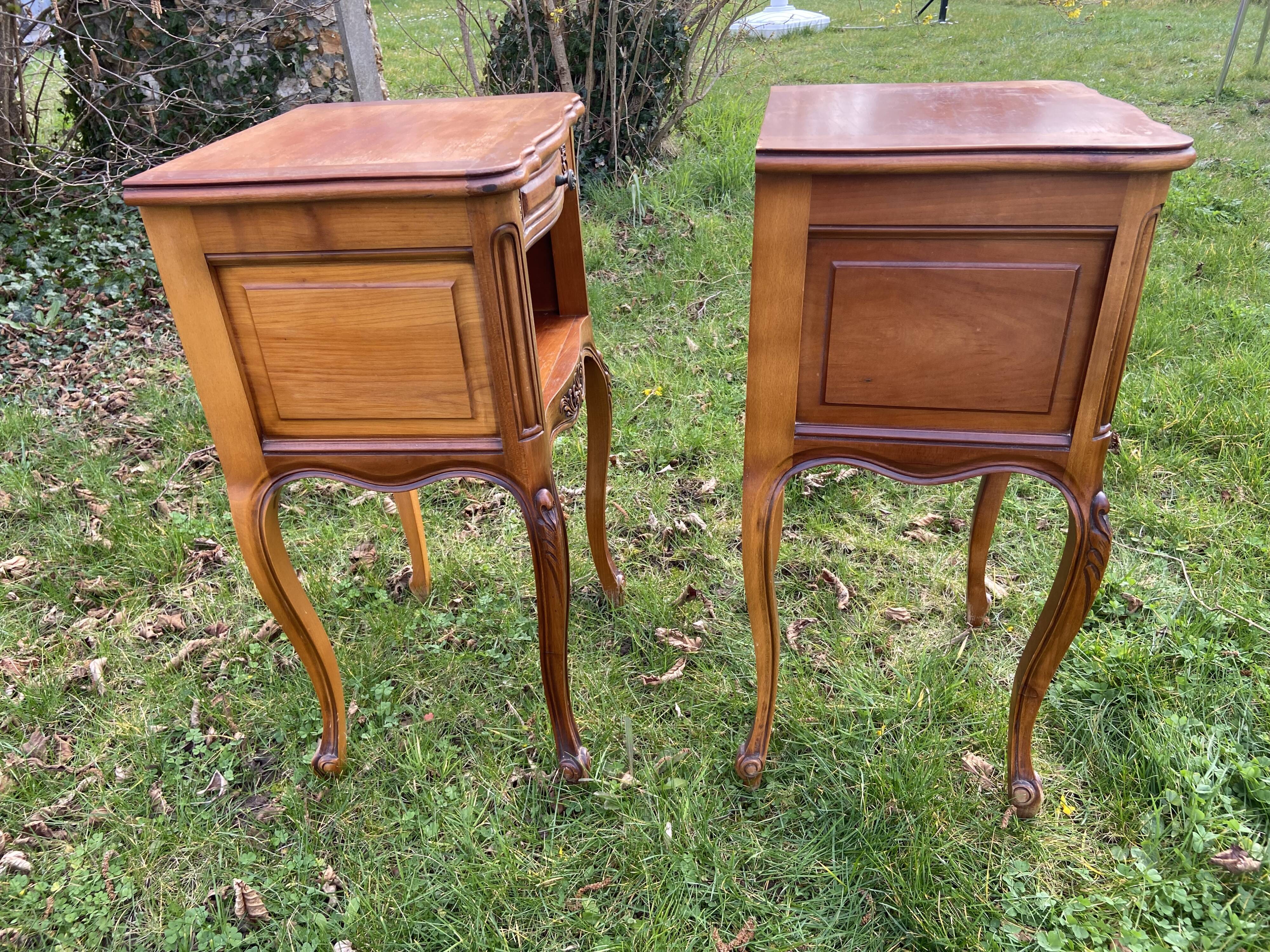 Pair of Bedside Tables Louis XV Style