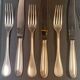 Set of 6 knives & 6 forks Christofle model silver metal beads