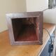 Vintage straw marquetry lamp