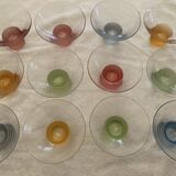 Set de 12 coupes à dessert en verre Guy Degrennes