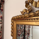 Large antique gilded carved wooden mirror – early 20th century