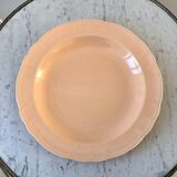 Plat rond terre de fer salins rose poudré