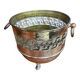 Round copper planter