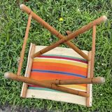 Folding bamboo stool