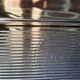 Transparent glass butter dish from lever