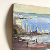 Oil “View of the Tyrrhenian Sea” 1960s