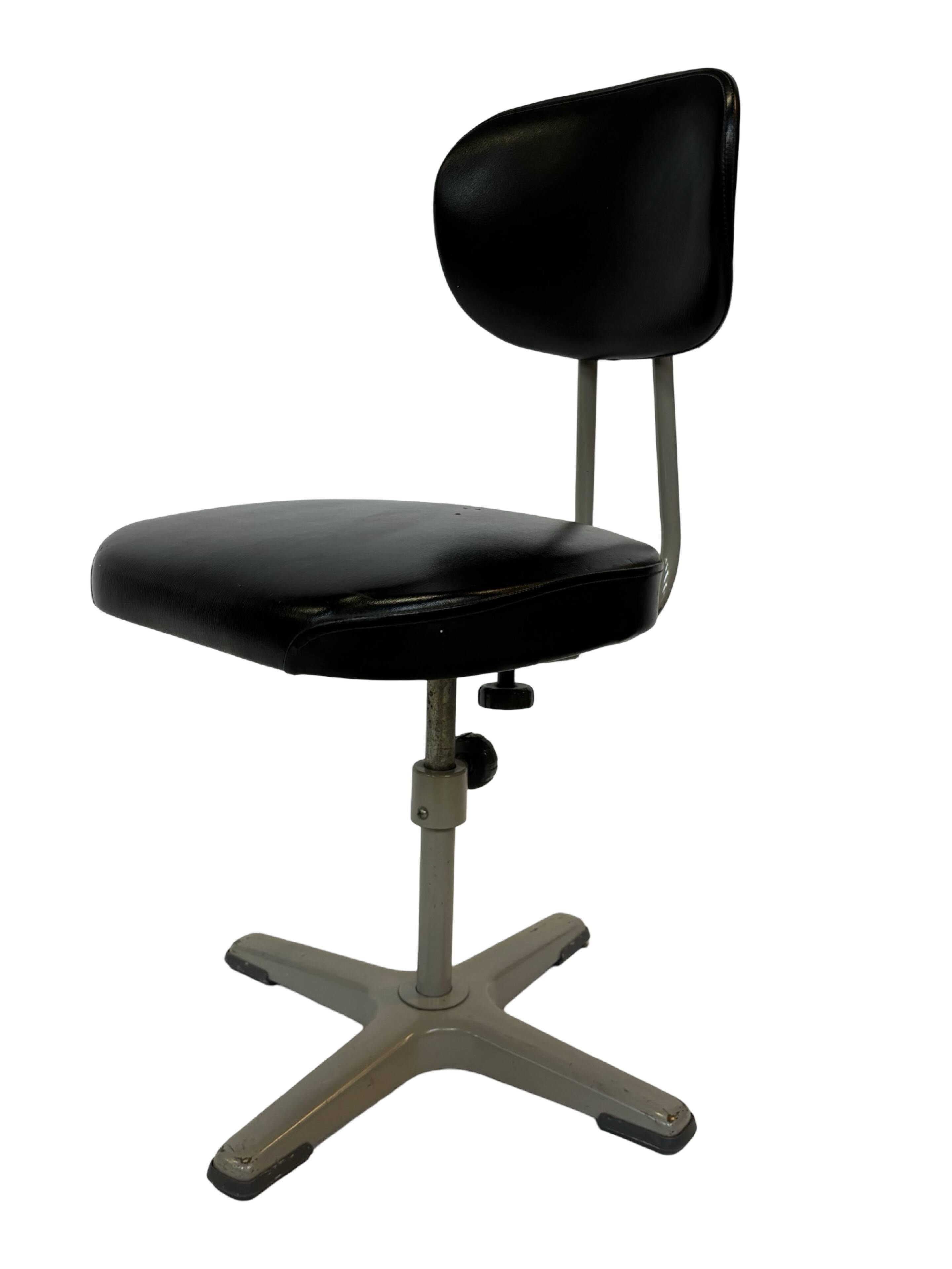 Mid Century Okamura Vintage Office Working Chair of 60's Design