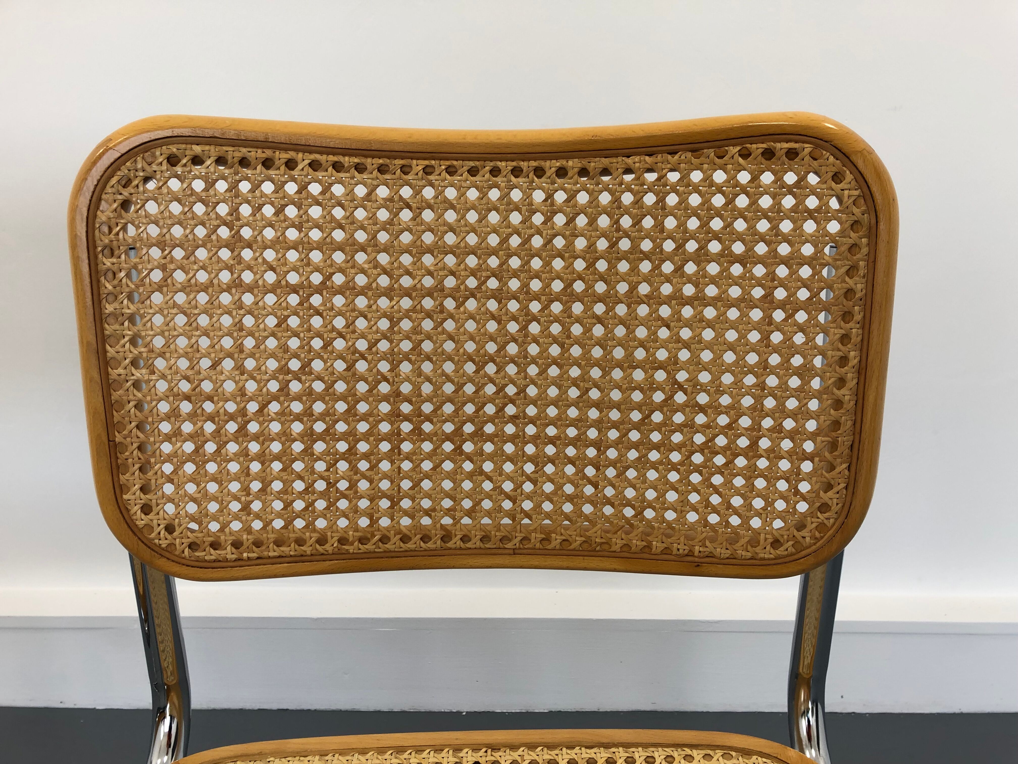 Pair chairs design Marcel Breuer, Italy, 1980