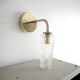 Chiseled glass wall light