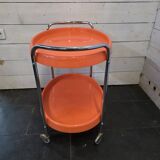 Orange rolling trolley from the 70s