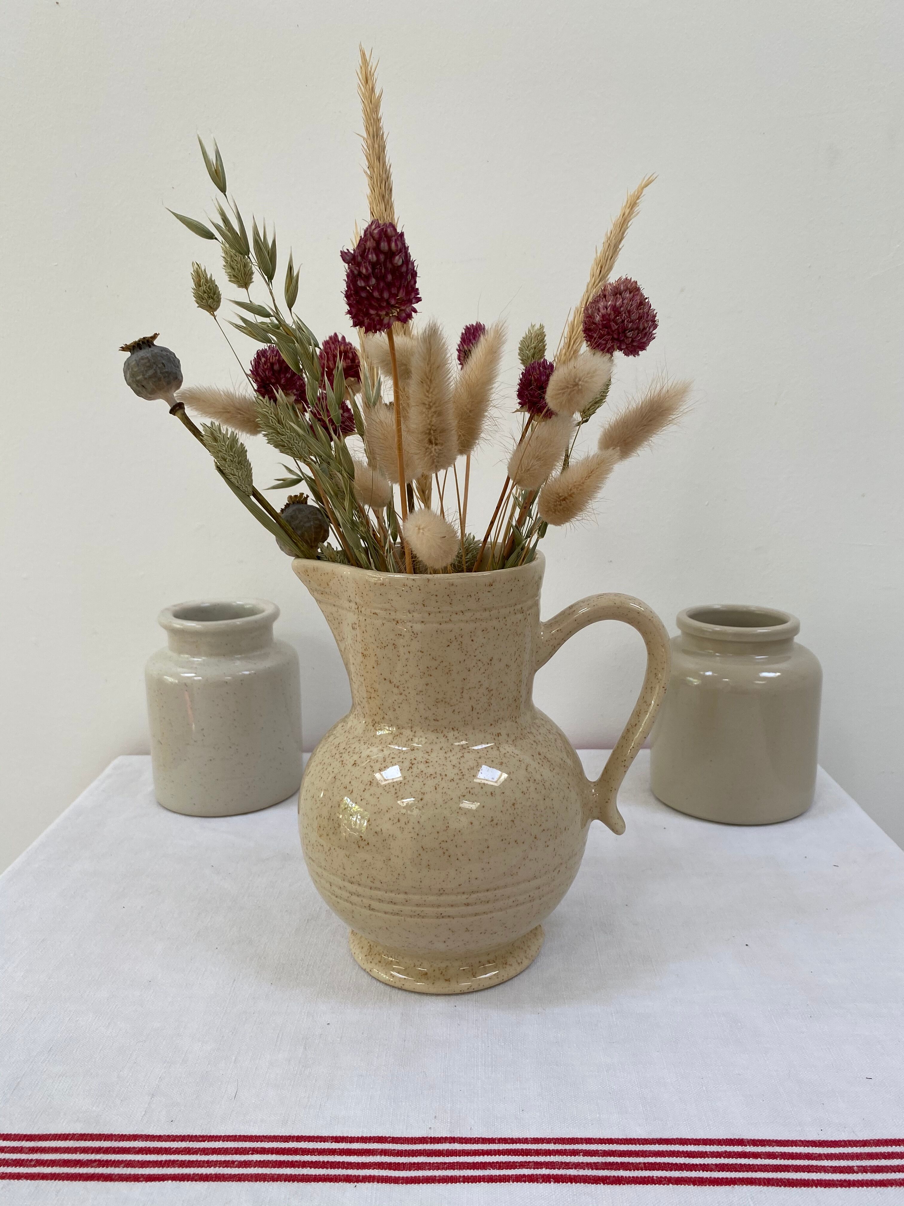 Set of 2 old stoneware mustard pots