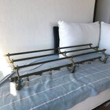 Brass coat and hat rack