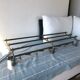 Brass coat and hat rack