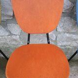 5 vintage skai metal chairs 60 years