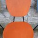 5 vintage skai metal chairs 60 years
