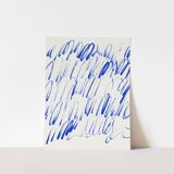 Abstract blue painting giclee print