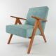 Fauteuil Komas canard chiné