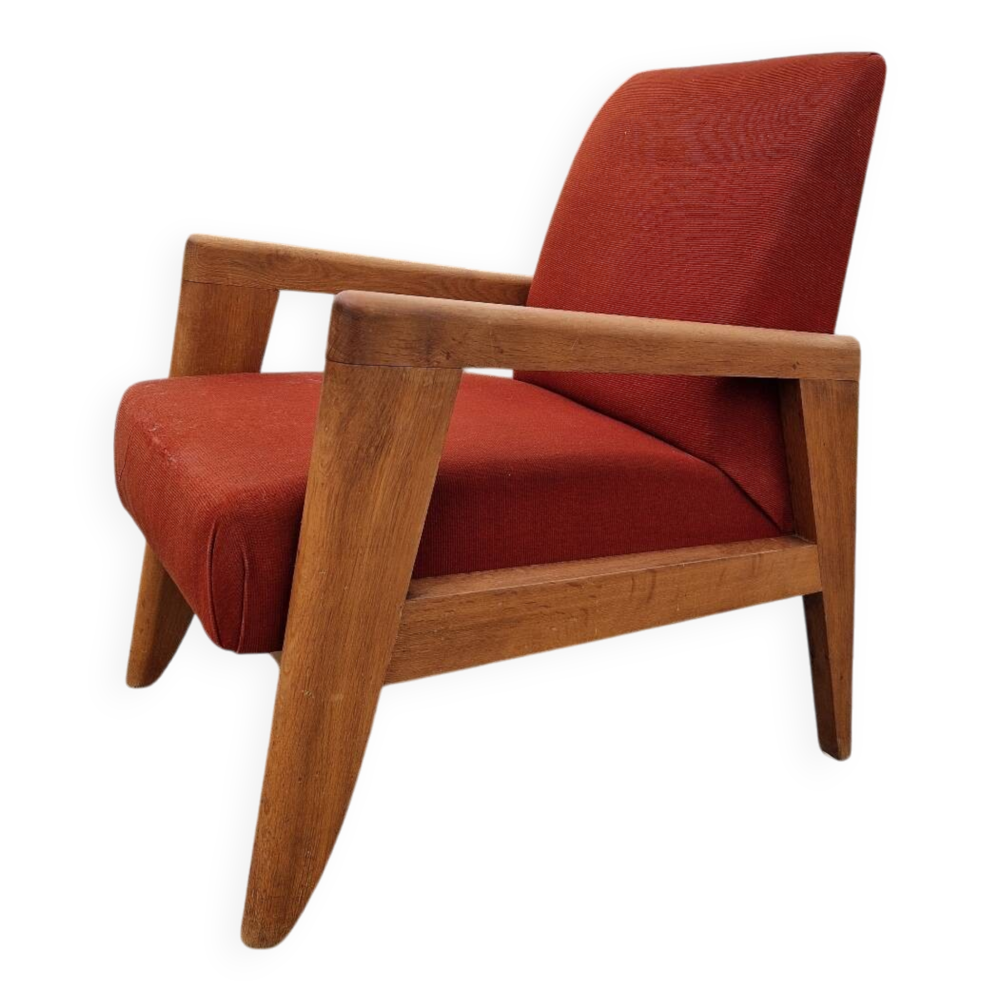 Antique solid oak armchair