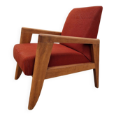 Antique solid oak armchair