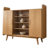 Vintage wooden wardrobe/display cabinet/wall unit