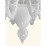 Contemporary White Rezzonico Glass Chandelier