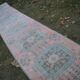 Vintage Turkish hallway rug 85x656 cm