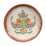 Assiette décor oiseaux signé