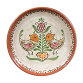 Decorative plate with birds, signed.