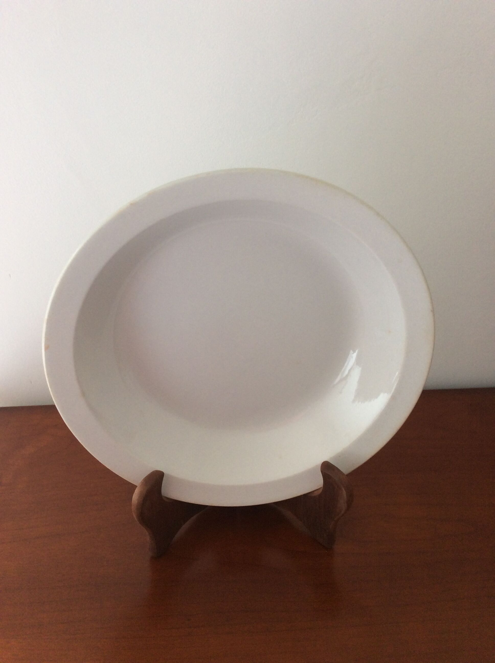Old hollow dish round earthenware choisy le roi