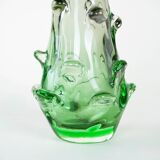 Green vase, Murano glass, 1960s, made in Italy