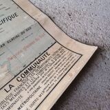 Old map Vidal Lablache 22 Community planisphere - 1950